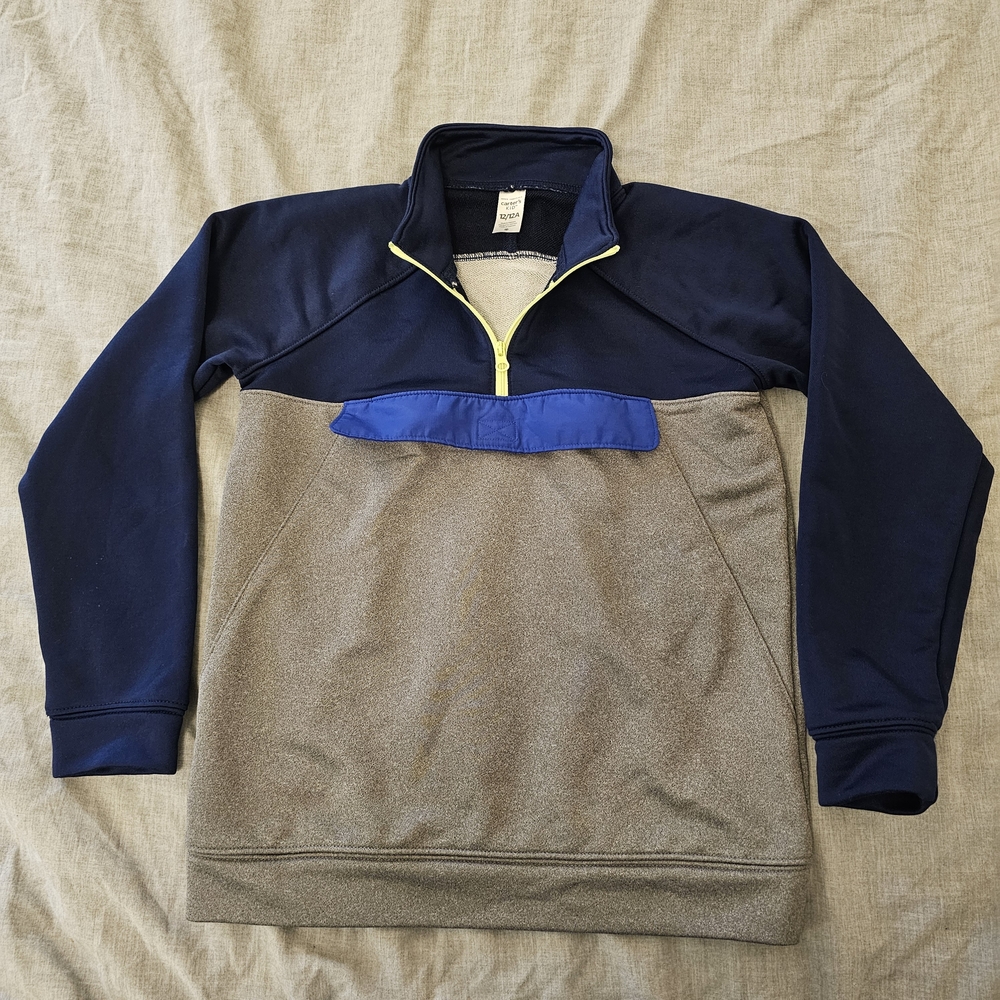 Carter's Blue and Gray Zip-Up Sweater Boys 12
